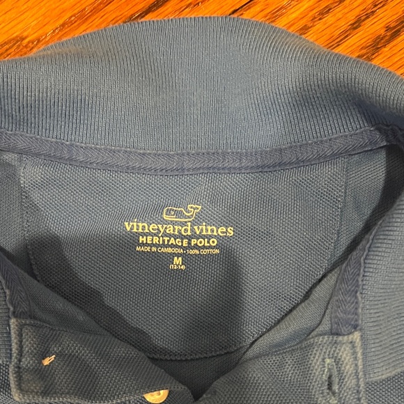 Vineyard Vines boys pique Polo with Flag Accents - Picture 2 of 3